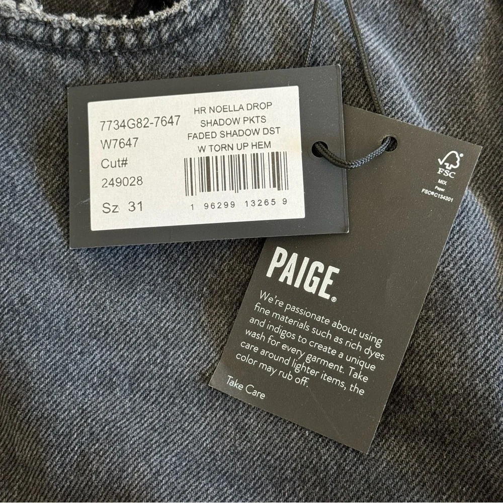 PAIGE black Noella High-Rise Straight Jeans SZ.31